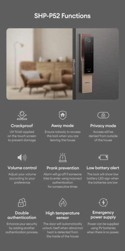 Zigbang SHP-P52 Digital Door Lock Zigbang
