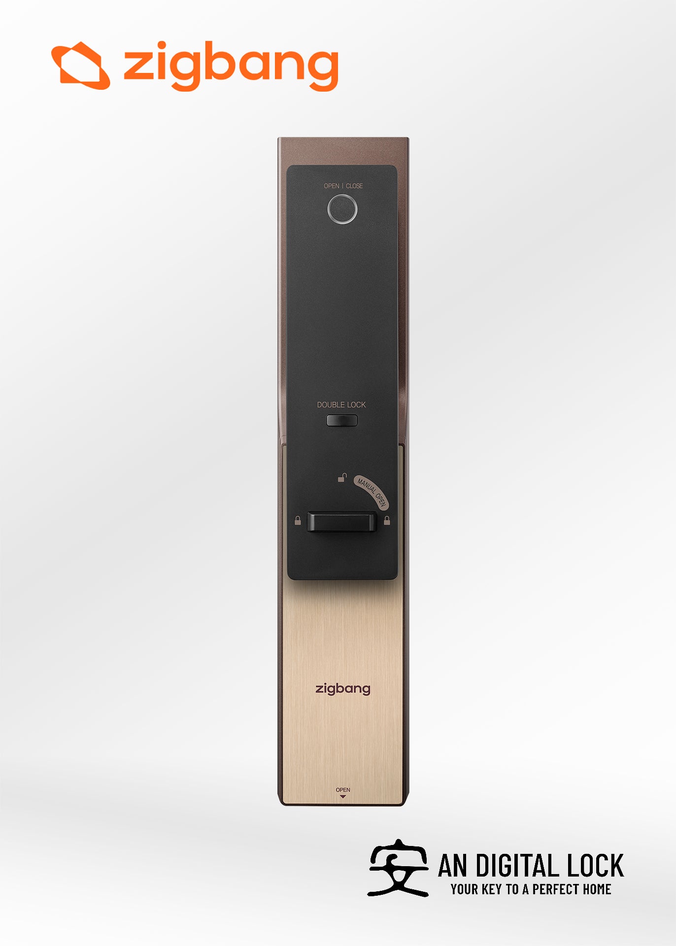 Zigbang SHP-P52 Digital Door Lock + SHP-A21 Digital Gate Lock Zigbang