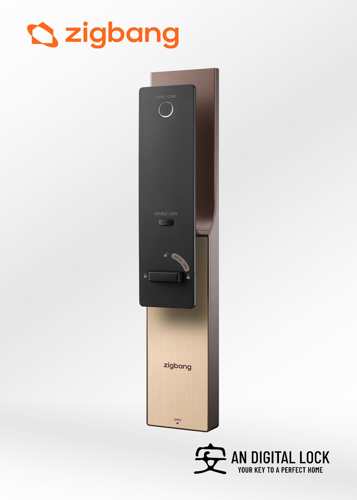 Zigbang SHP-P52 Digital Door Lock + SHP-A21 Digital Gate Lock Zigbang