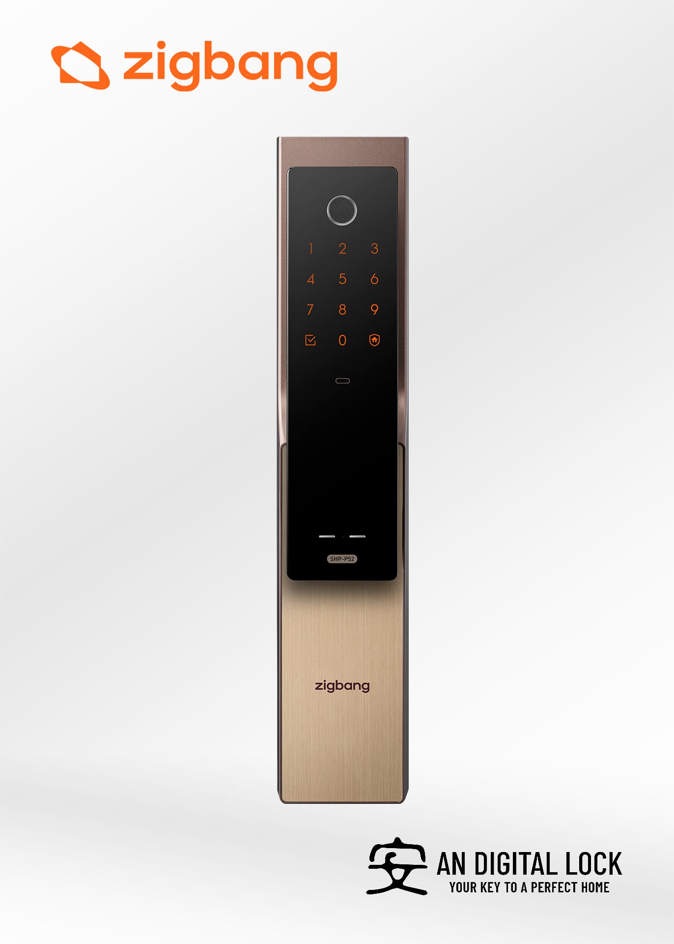 Zigbang SHP-P52 Digital Door Lock + SHP-A21 Digital Gate Lock Zigbang