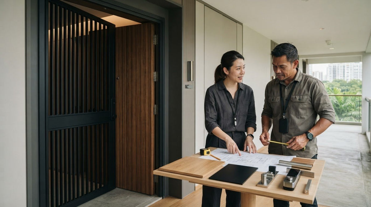Coordinating a Door Installer with an Interior Designer in Singapore