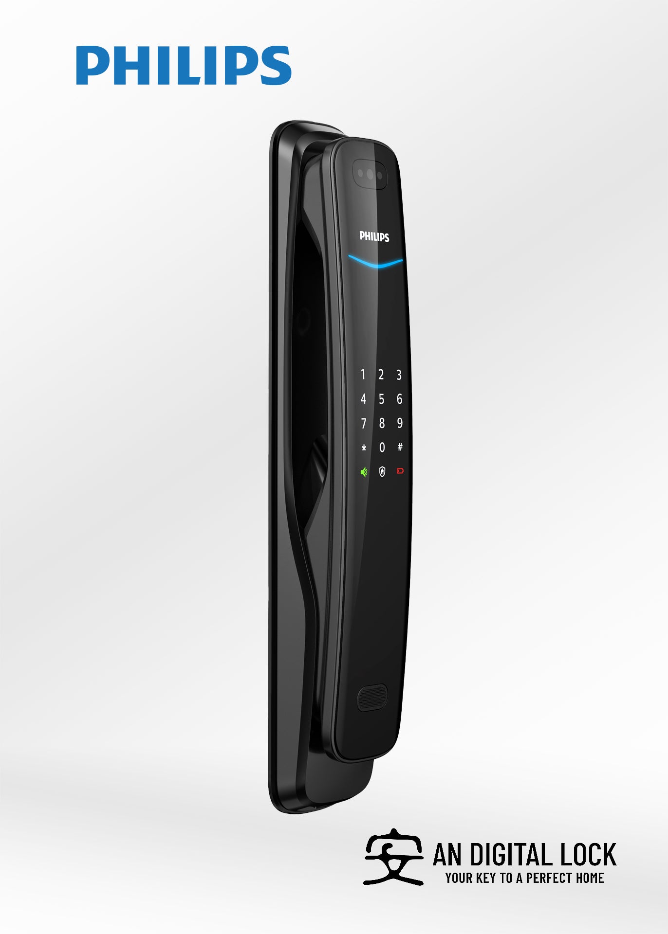 Bundle C15: Philips DDL702E Facial Recognition Door Lock + Philips Easykey 5100-K Gate Lock Philips
