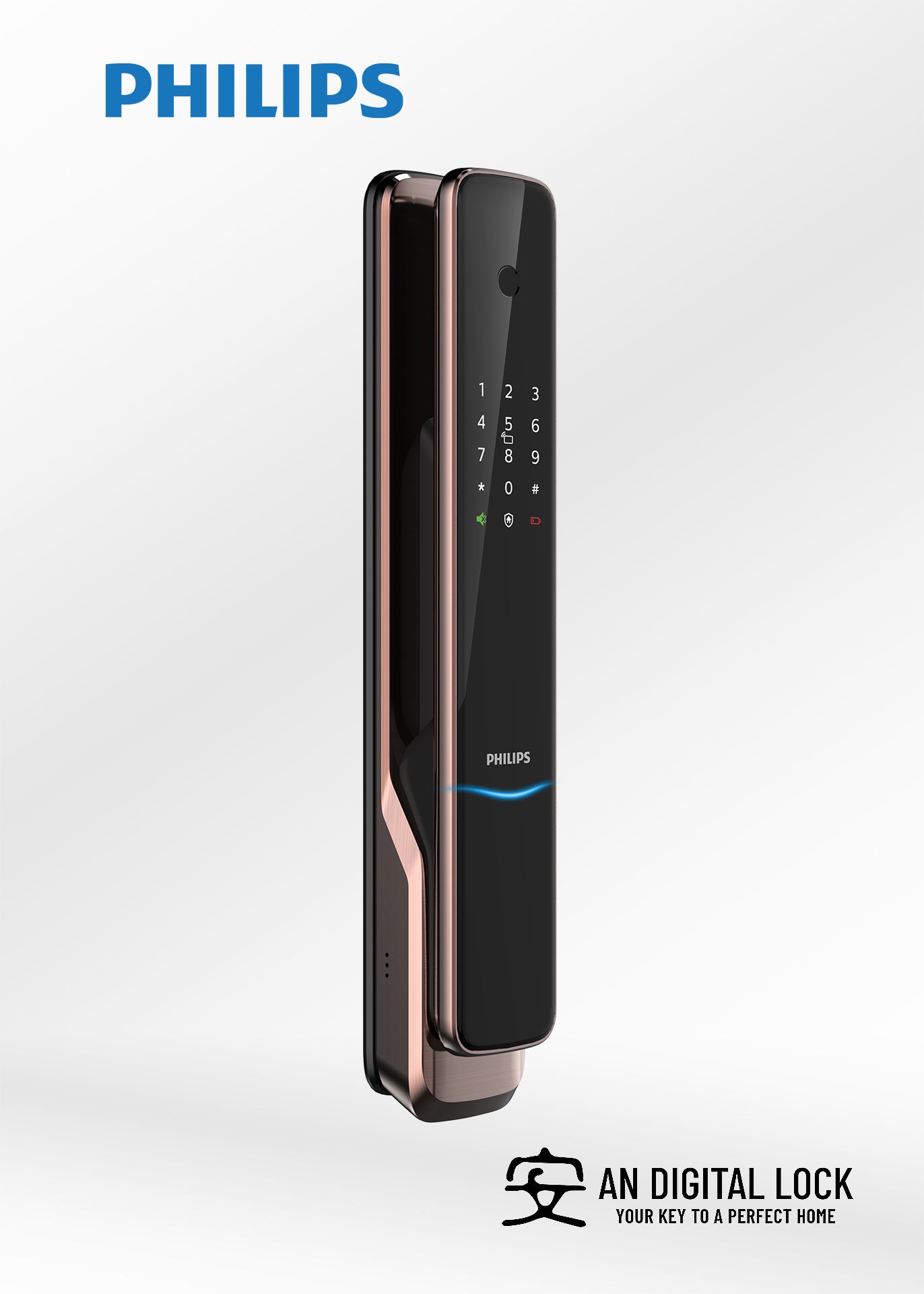 Bundle C14: Philips Easykey 9300 Door Lock + Philips Easykey 5100-K Gate Lock Philips