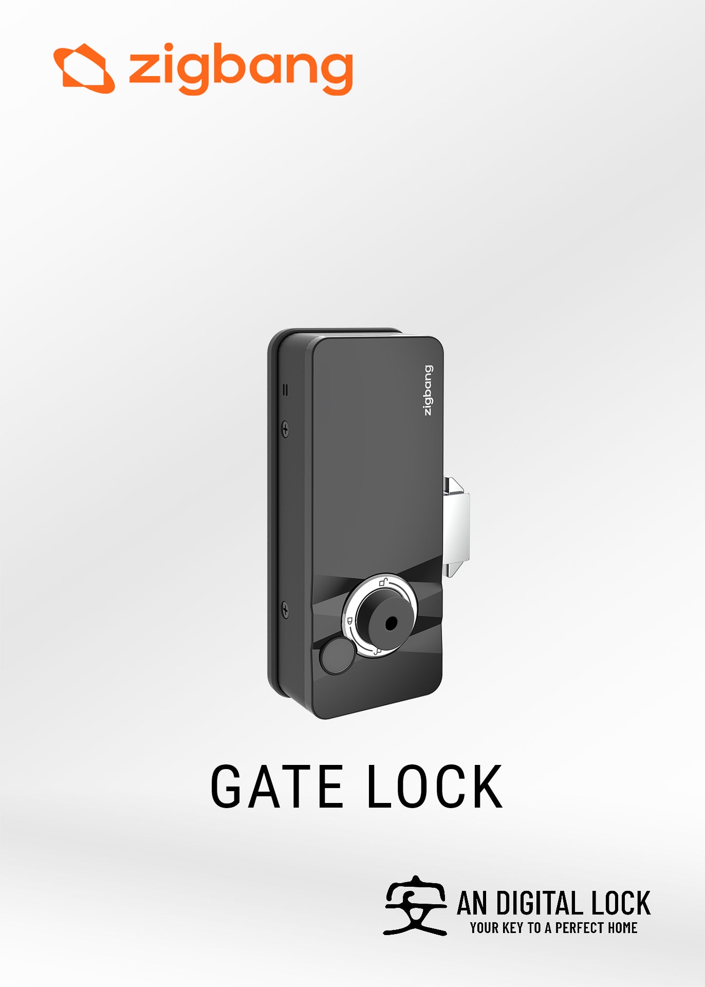 Zigbang SHP-P52 Digital Door Lock + SHP-A21 Digital Gate Lock Zigbang