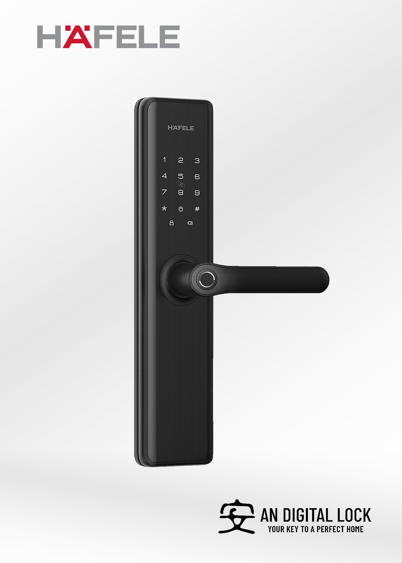 Hafele DL7600 Door Lock + Hafele GL5700 Gate Lock Bundle + FREE SB Mailbox Lock AN DIGITAL LOCK