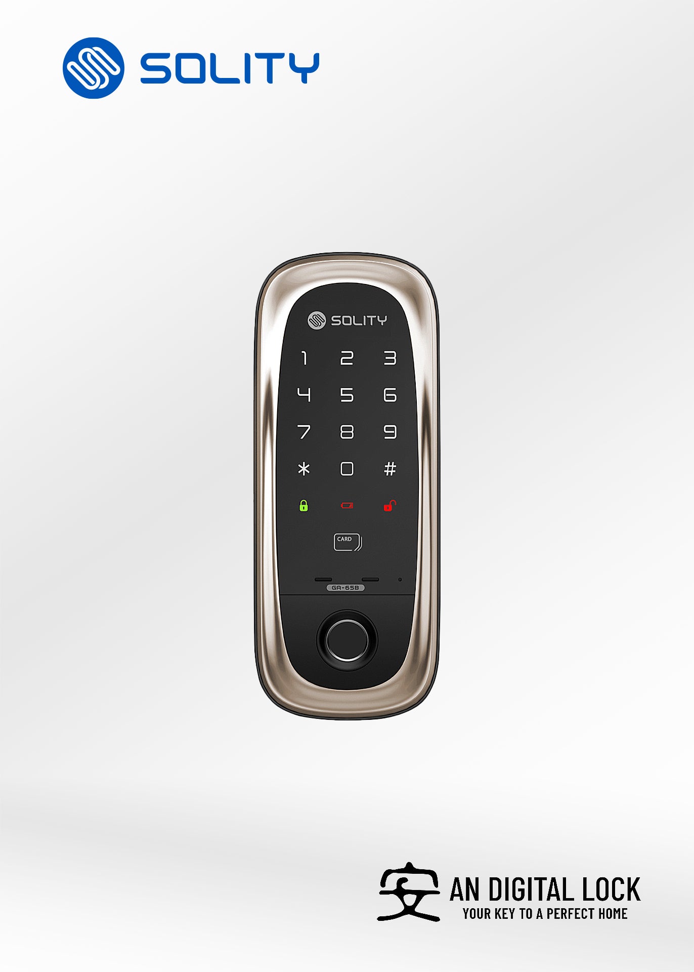 SOLITY GA-65BK Digital Door Lock Solity