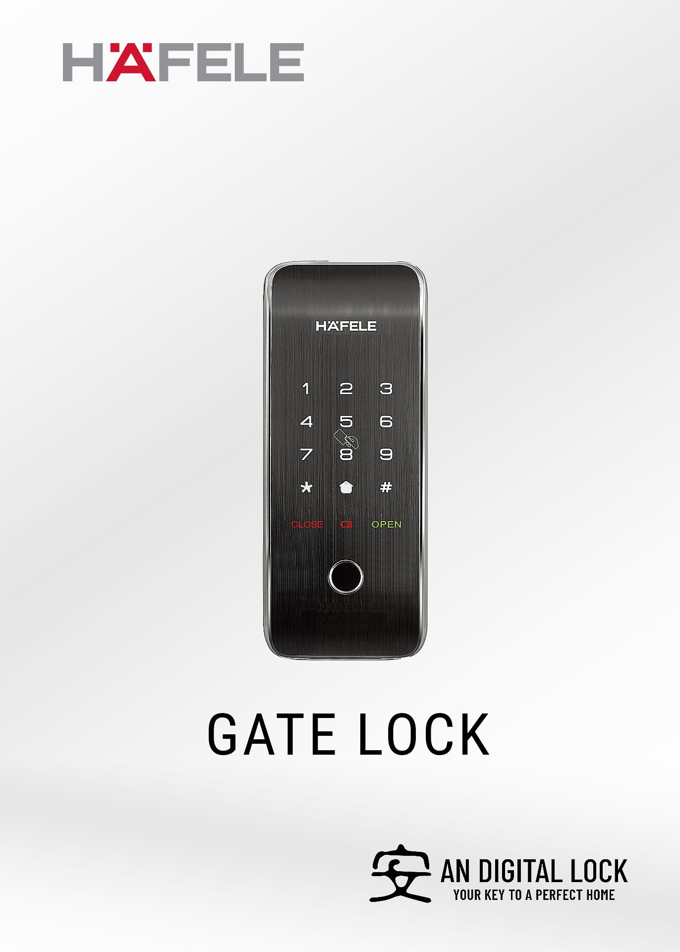 Hafele DL7600 Door Lock + Hafele GL5700 Gate Lock Bundle + FREE SB Mailbox Lock AN DIGITAL LOCK