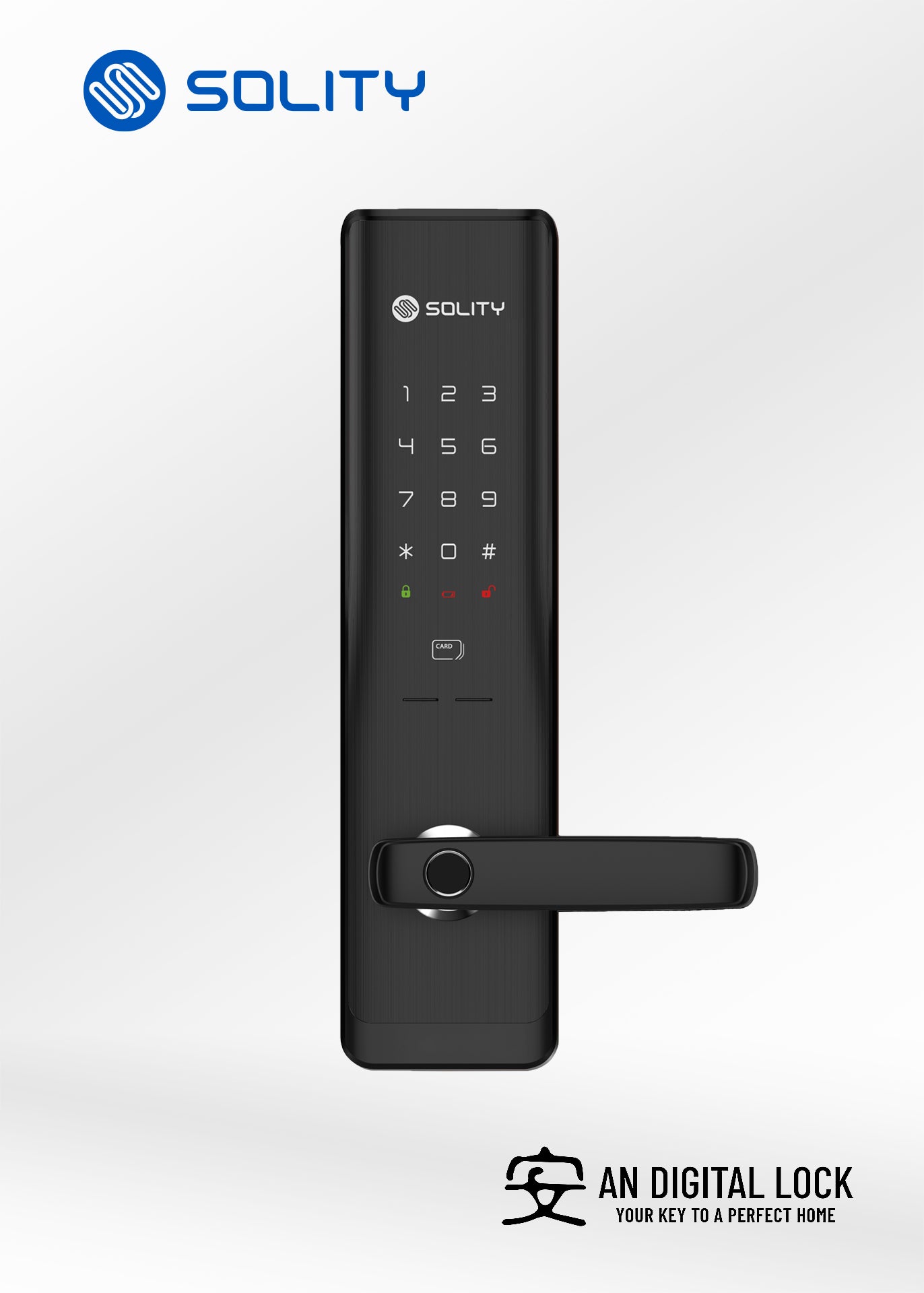 SOLITY GM-7000BK Door Lock + SOLITY GD-60BK Gate Lock + FREE SB MAILBOX LOCK Solity