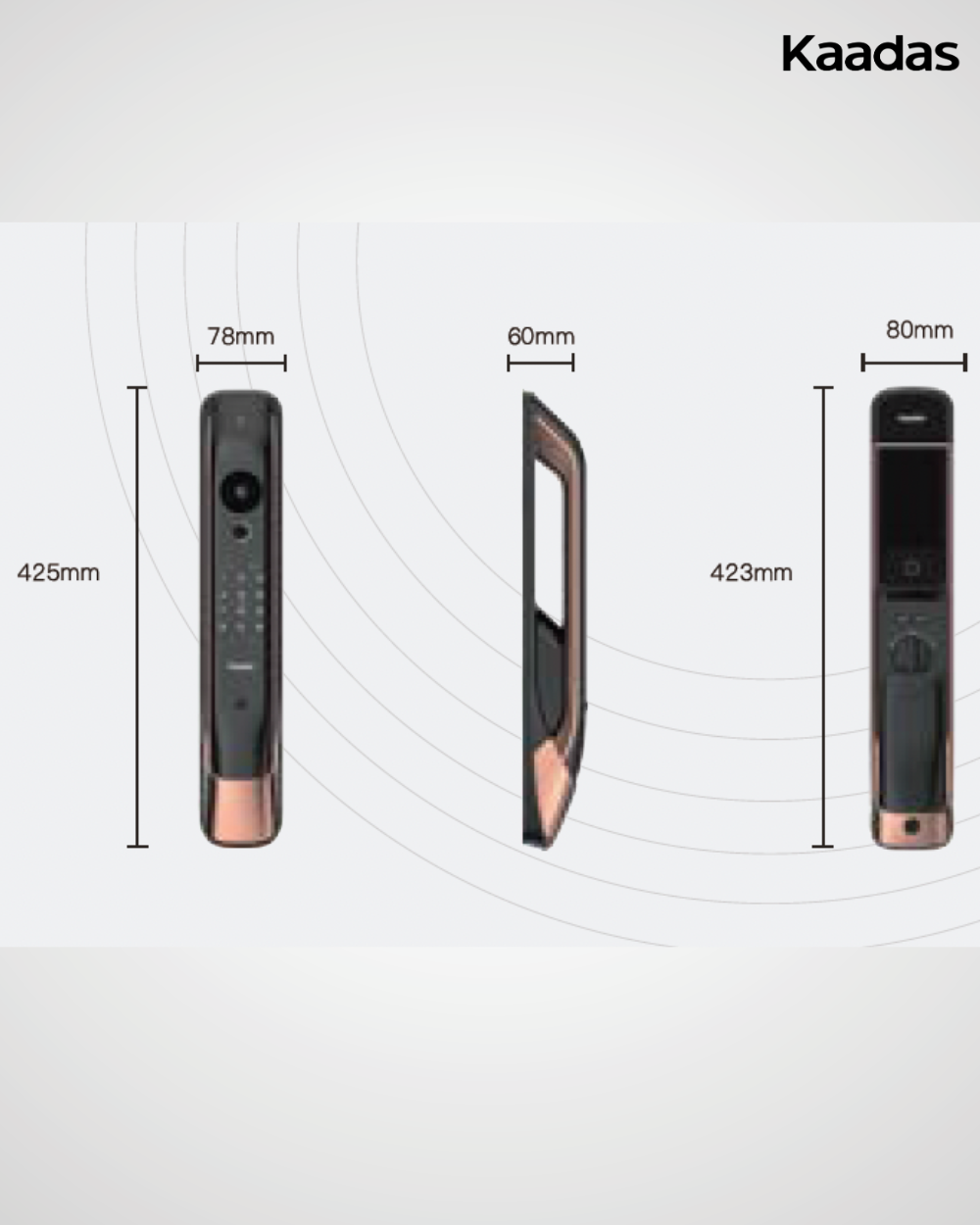 Bundle C12: Kaadas K20 Pro Door Lock + Kaadas R8GD Gate Lock Kaadas