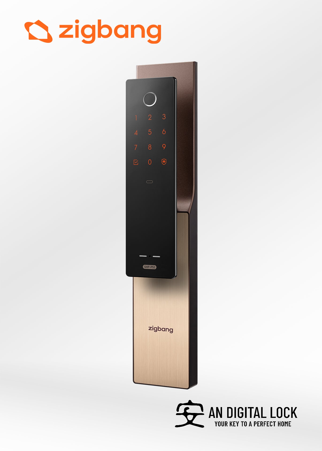 Zigbang SHP-P52 Digital Door Lock + SHP-A21 Digital Gate Lock Zigbang