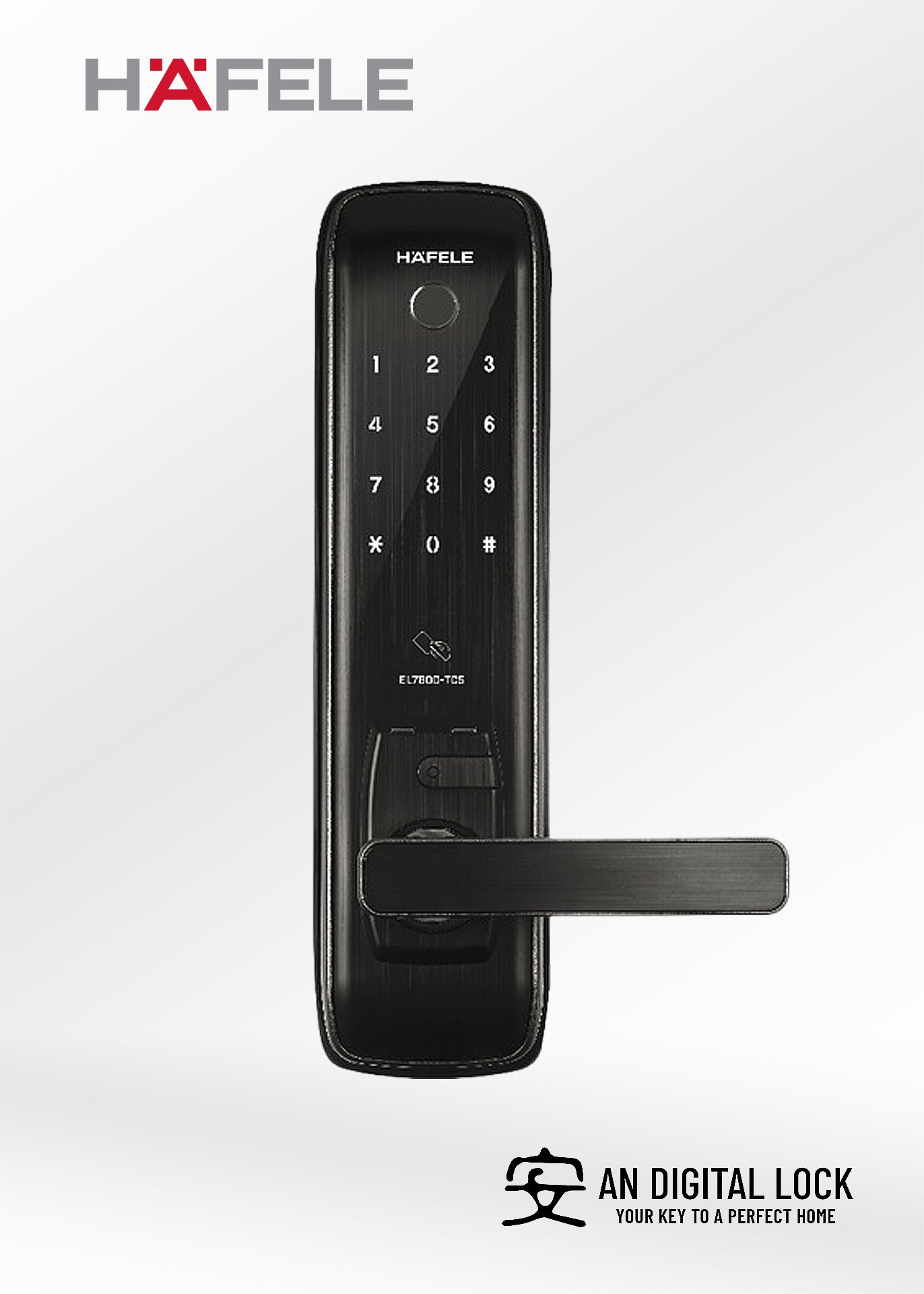 Bundle B2: Hafele EL7800 Door Lock + Hafele GL5700 Gate Lock Hafele