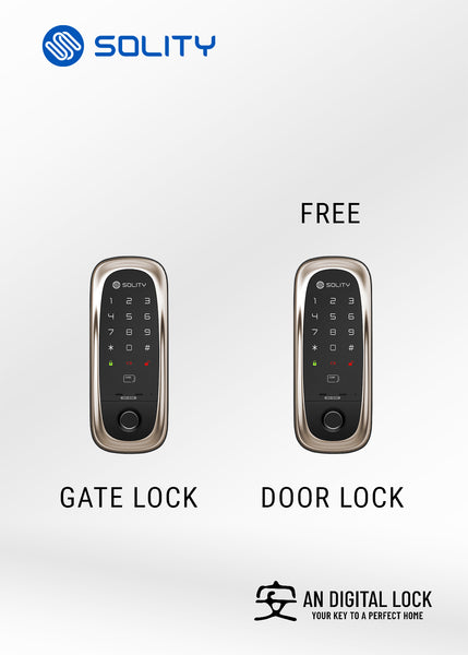 [11.11] SOLITY GD-65BK Gate Lock + FREE GA-65BK Door Lock