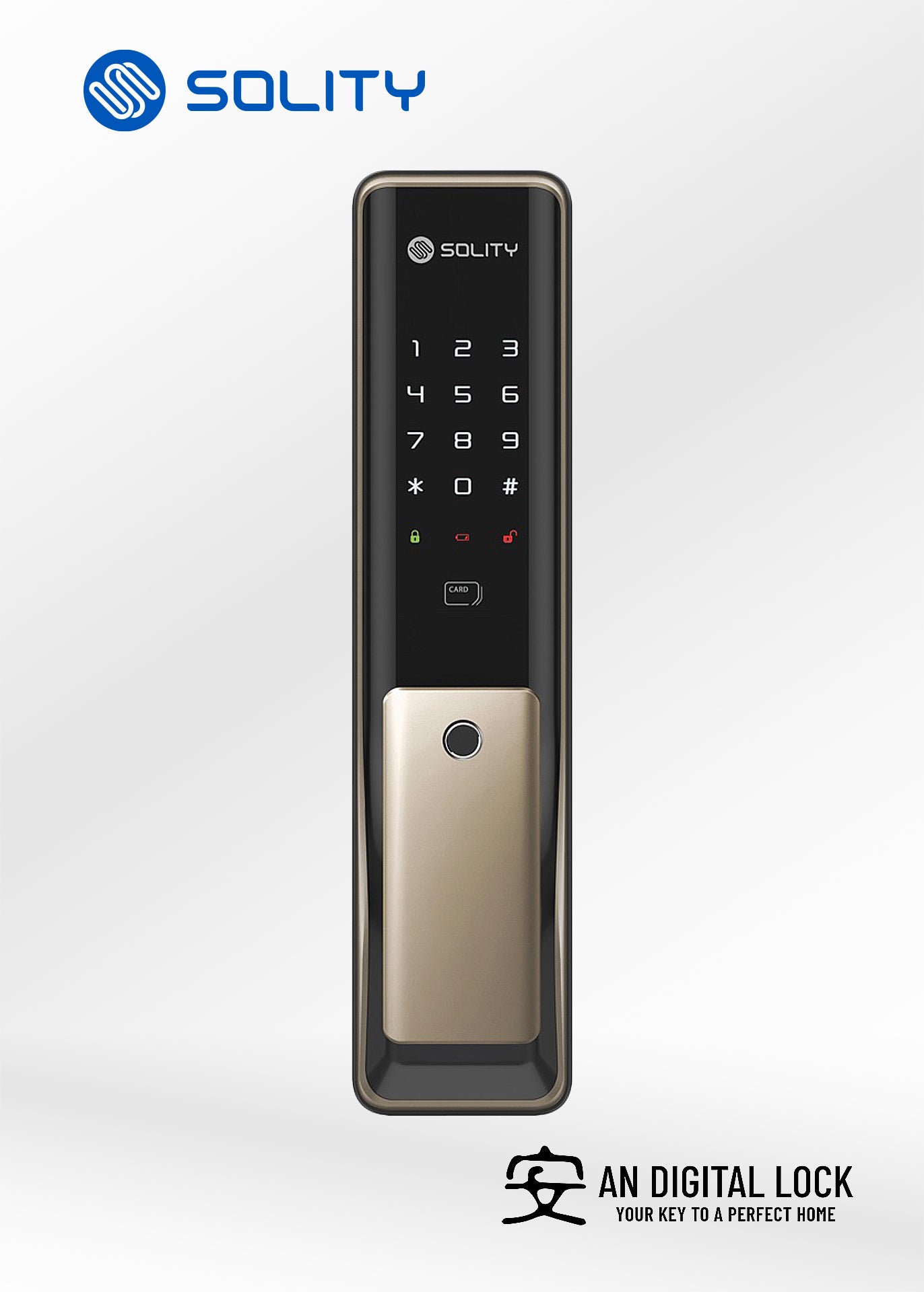 SOLITY GP-6000BK Digital Door Lock Solity