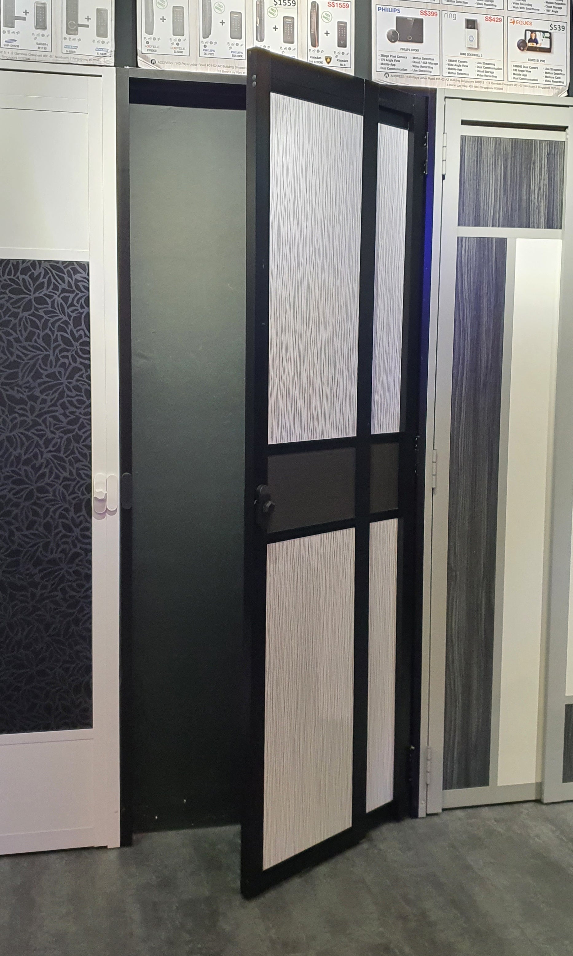 Slide & Swing Waterproof Door - 6 Panels AN Digital Lock