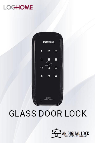 Loghome LH-300GLC Digital Glass Door Lock with pin code and rfid card access