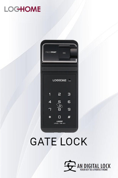Loghome LH-610MG digital gate lock with fingerprint, pin code, rfid card and mechanical key access