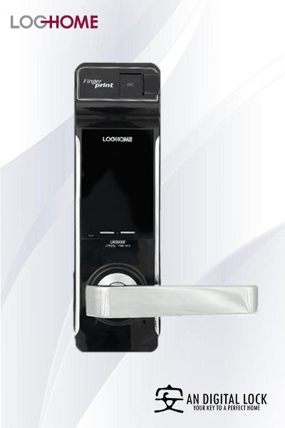 Loghome LH-5000F digital door lock with 4 in 1 functions, fingerprint, pin code, rfid card and mechanical key access