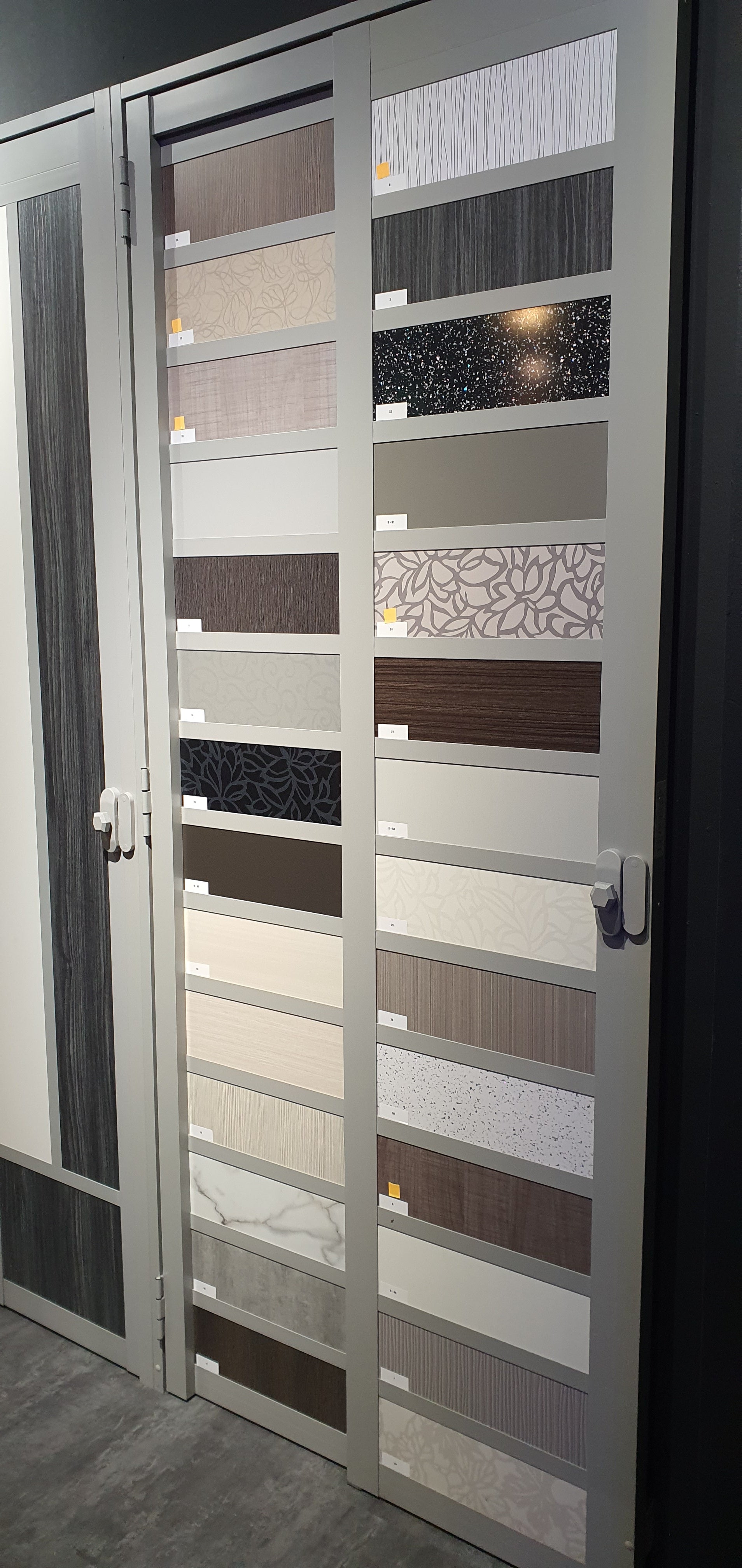 slide and swing toilet door